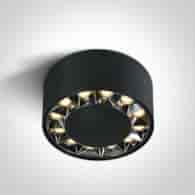 12120X/B/W Lampa sufitowa czarna LED 3K 20W IP20