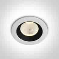 10103E/W/B/W Biało-czarny wpust Caridea 3W 3000K