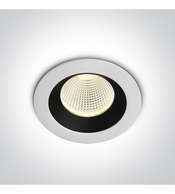 10103E/W/B/W Biało-czarny wpust Caridea 3W 3000K