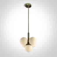 63116A/BBS Lampa wisząca Mosiądz 5xG9