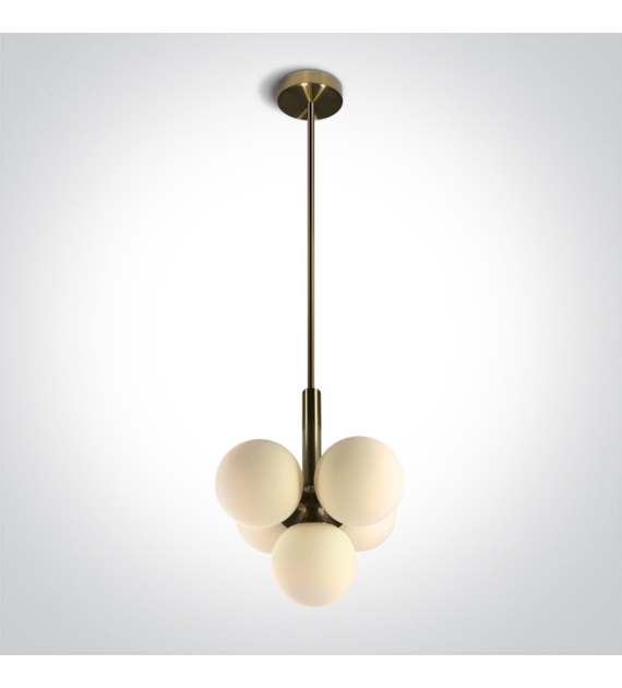 63116A/BBS Lampa wisząca Mosiądz 5xG9