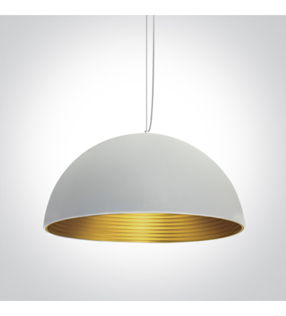 63022B/W/BS biało-mosiężna lampa wisząca E27 20W