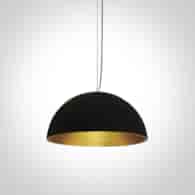 63022/B/BS Lampa wisząca Czarny-mosiądz 1x E27