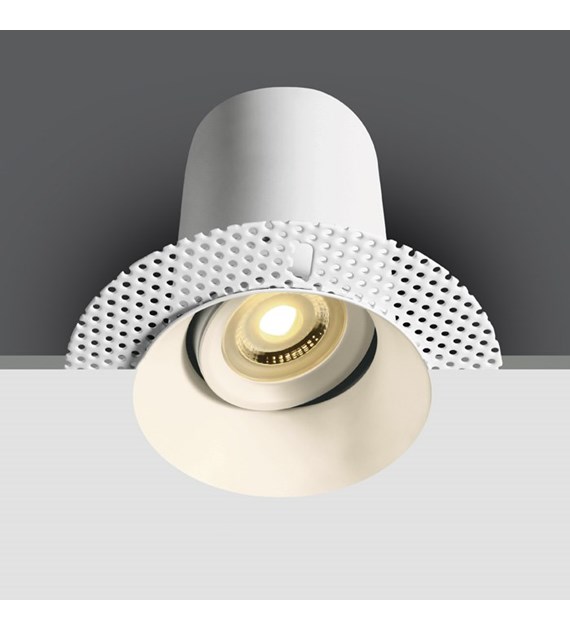 11105F/W biały regulowany wpust z oprawką GU10 10W