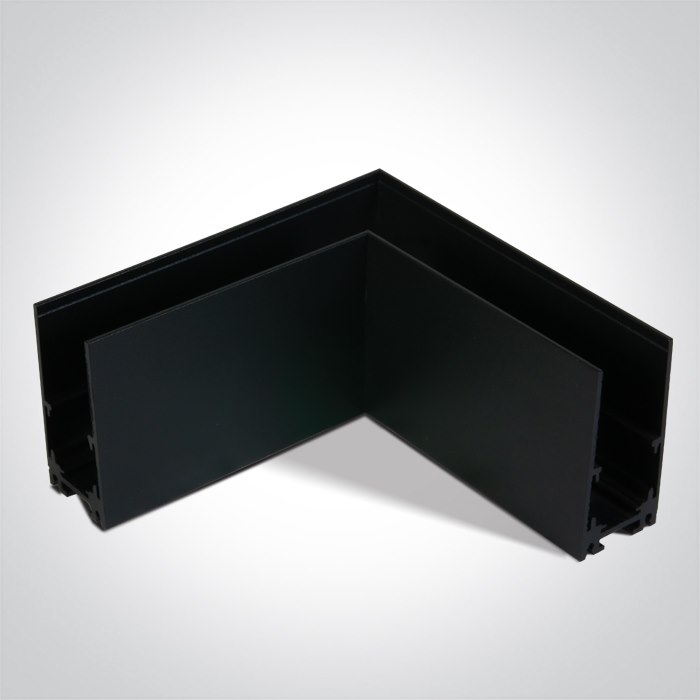 42012AB/B czarny łącznik  L  do szyny magnety.MIDI