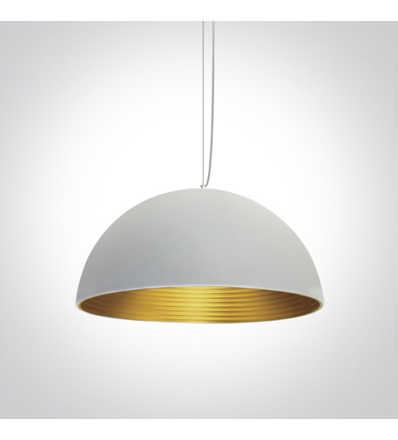 63022A/W/BS Lampa wisząca 50 biały/mosiądz 1xE27