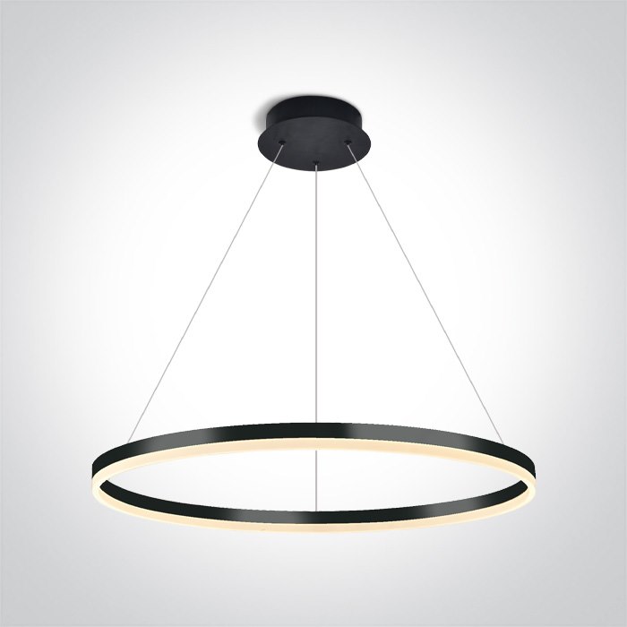 63144B/B/W Lampa wisząca Ring Black 60W/3000K/IP20