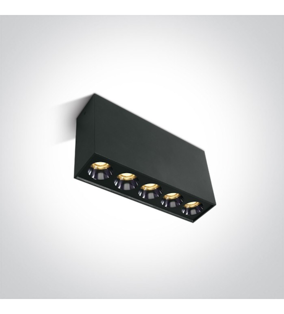 12112H/B/W Oprawa sufitowa czarna LED 3K 12W IP20