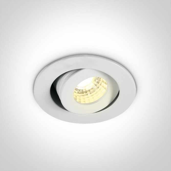 11103B/W/W biały wpust COB LED 3000K 1W / 3W; wyma