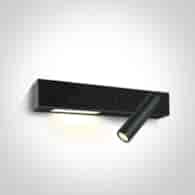 65146A/B/W Kinkiet Sapri czarna LED 3W+6W/3000K