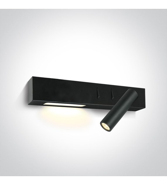 65146A/B/W Kinkiet Sapri czarna LED 3W+6W/3000K