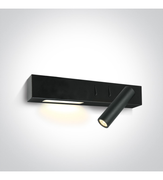 65146A/B/W Kinkiet Sapri czarna LED 3W+6W/3000K