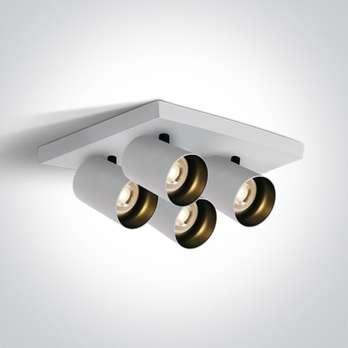 65405N/W biała lampa sufitowa w stylu retro GU10 M