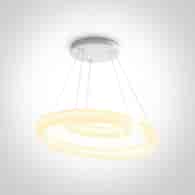 63112/W biała oprawa wisząca LED 3000K 60W; zasila