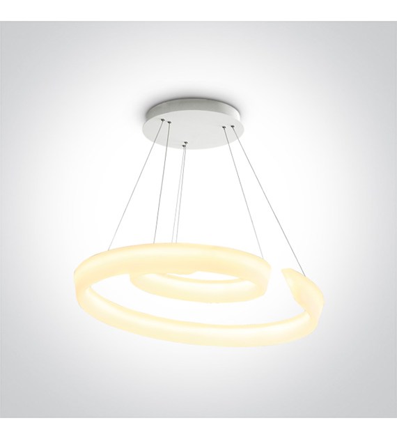 63112/W biała oprawa wisząca LED 3000K 60W; zasila