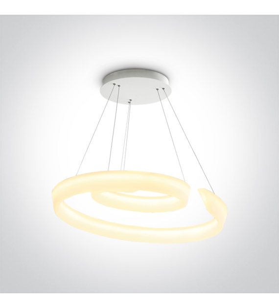 63112/W biała oprawa wisząca LED 3000K 60W; zasila
