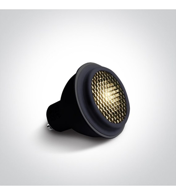 7306CHG/W czarna żarówka GU10 COB LED 6W 3000K 230