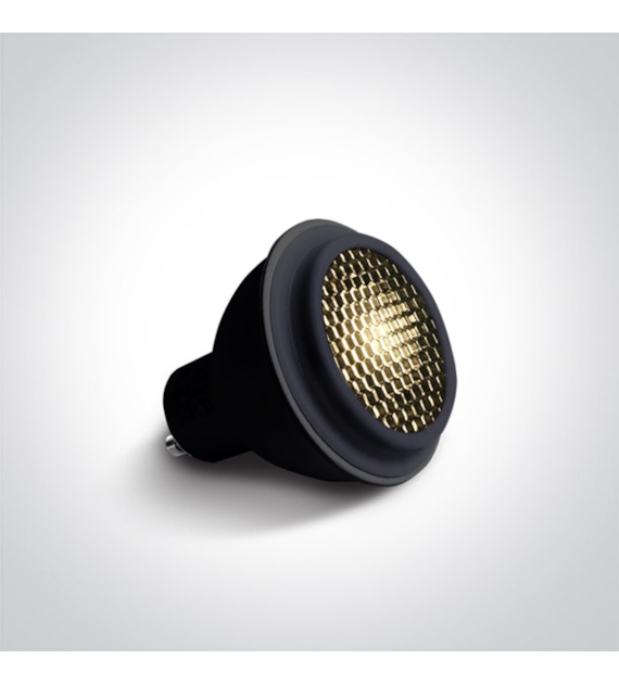 7306CHG/W czarna żarówka GU10 COB LED 6W 3000K 230