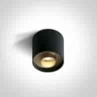12108D/B/W czarny cylinder sufitowy LED 8W 3000K 2