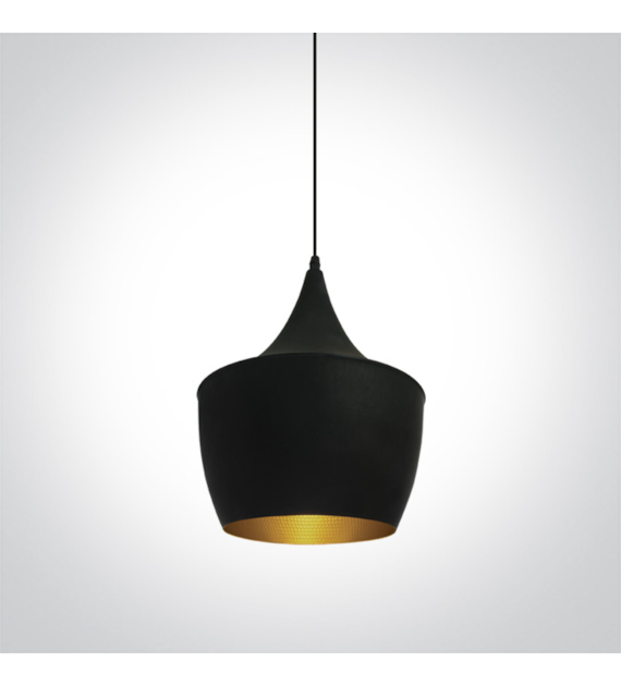 63044/B/BS Czarno-mosiężna lampa wisząca E27 12W