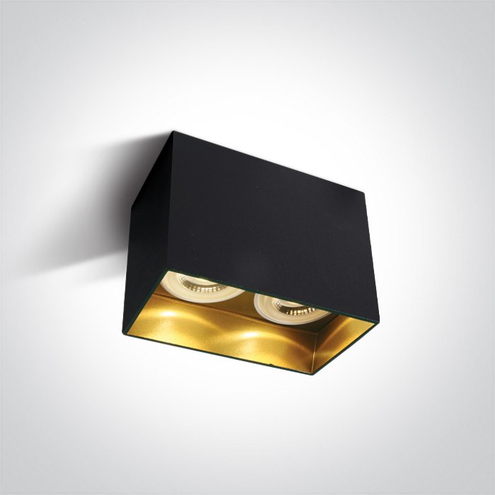 12205NA/B czarna oprawa sufitowa z mosiężnym odbły