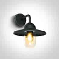 67408/B  czarna lampa ogrodowa 40W  E27; metal+szk