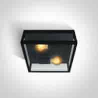 67406D/B czarna lampa ogrodowa 2x40W  E27; stal ni