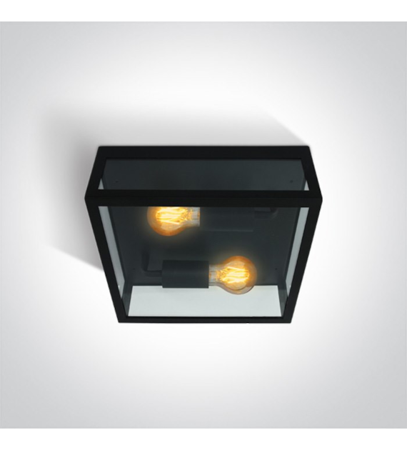 67406D/B czarna lampa ogrodowa 2x40W  E27; stal ni