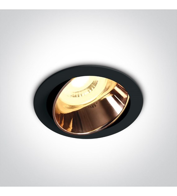 11105M/B/CU Wpust czarny  z miedzianym połysk GU10