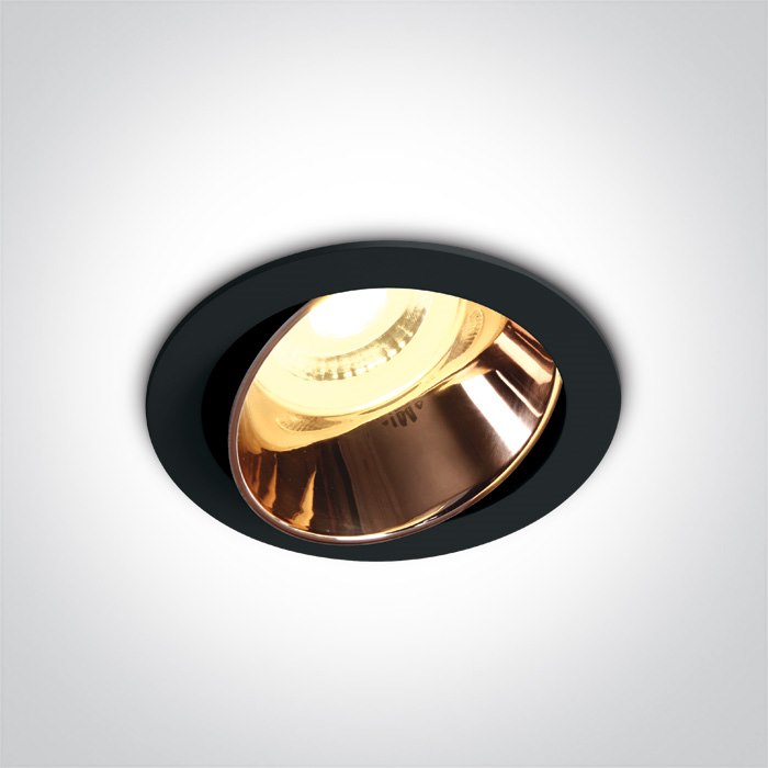 11105M/B/CU Wpust czarny  z miedzianym połysk GU10