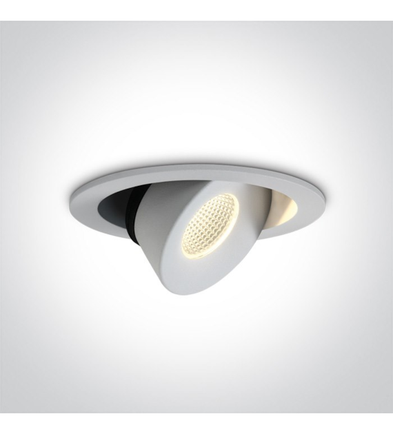 11113E/W/W biały wpust LED 3000K 12W; wymagany zas