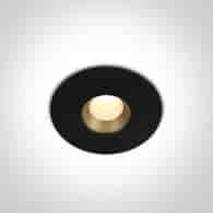 10108H/B/W czarny wpust COB LED IP54 3000K 8W dark