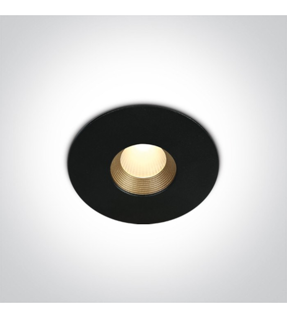 10108H/B/W czarny wpust COB LED IP54 3000K 8W dark