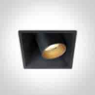 51111C/B/W czarny wpust COB LED 3000K 11W + czarny