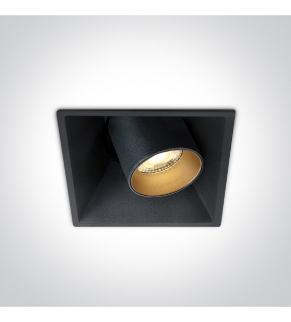 51111C/B/W czarny wpust COB LED 3000K 11W + czarny