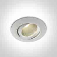 11112/W/W Biały wpust COB LED 3000K 12W One Light