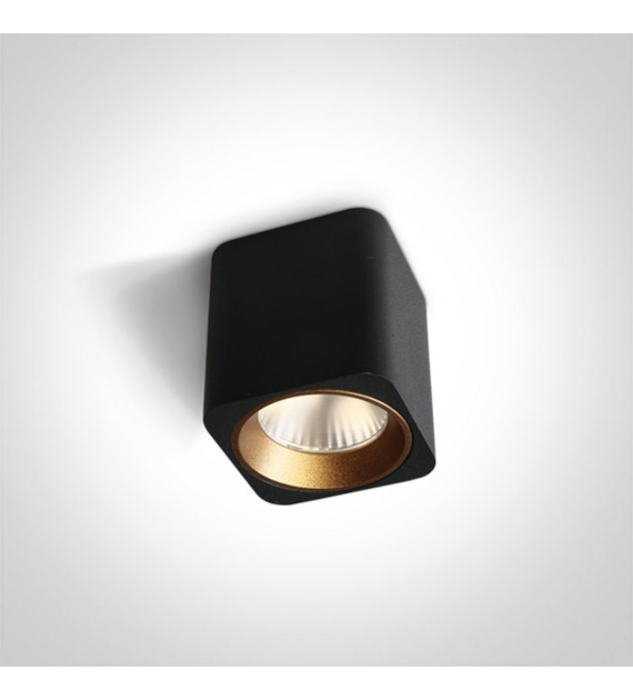 12107KA/B/W Oprawa sufitowa czarna LED 3K 7W IP20