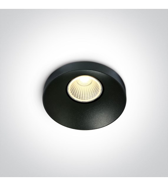 10108R/B/W Wpust Skalia czarny LED 3000K 8W IP20