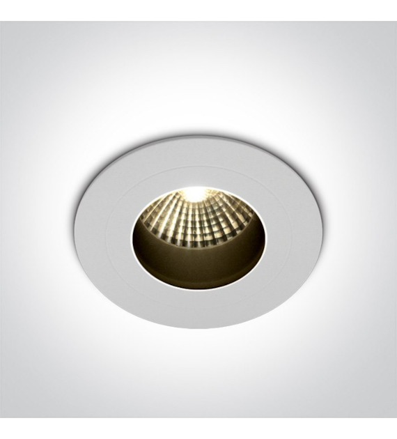 10107H/W/C biały wpust COB LED IP65 4000K 7W dark