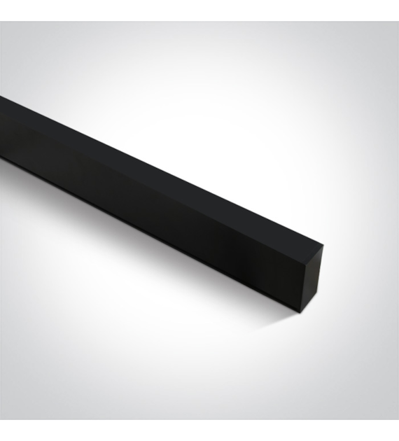 38150E/B czarny profil 1m + 4 klipsy mocujące & 4