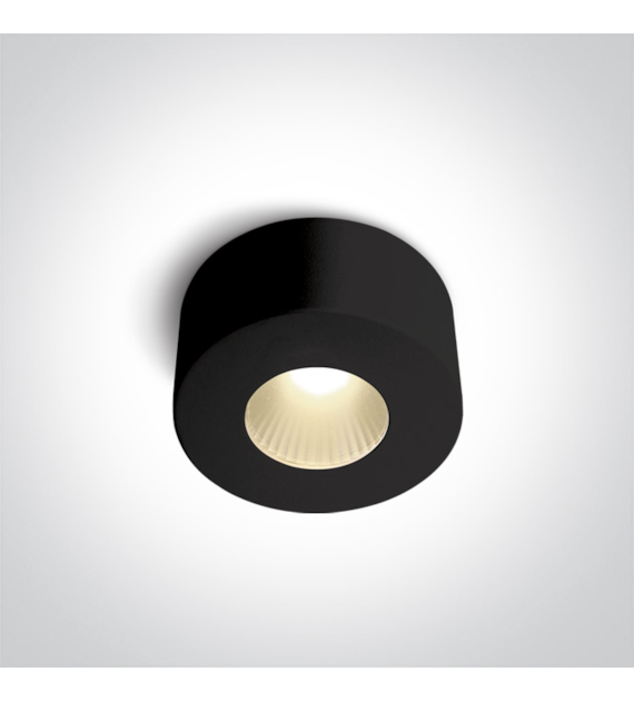 12107V/B/W czarna oprawa sufitowa AC LED 3000K 7W