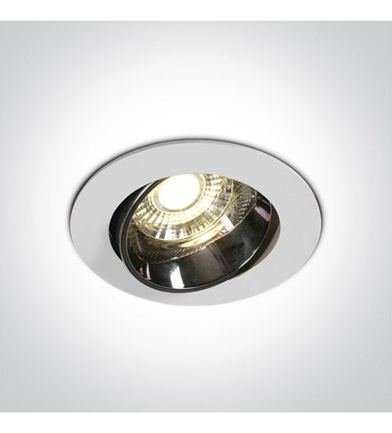 11110E/W/W biały wpust z odbłyśnikiem ciemny chrom