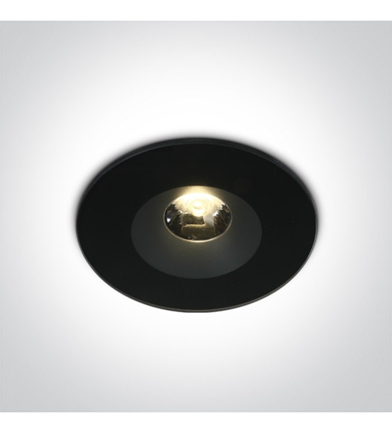 10106V/B/W czarny wpust LED 6W 100-240V 3000K; w k