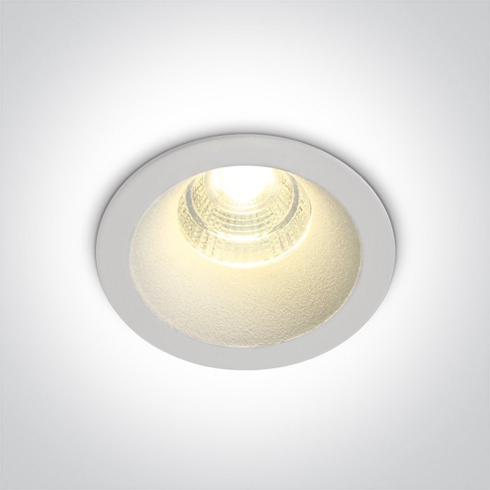 10107DC/W/W biały wpust COB LED 3000K 7W dark ligh