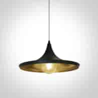 63042/B/BS Czarno-mosiężna lampa wisząca E27 12W