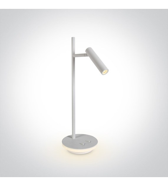 61132A/W/W biała lampa stołowa LED 3000K 230V refl