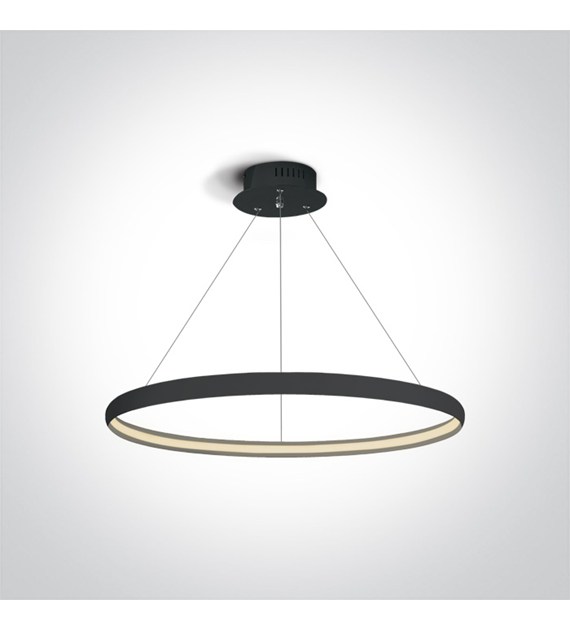 63048/B Czarny wiszący ring Dolcedo 19W 3000K 60cm
