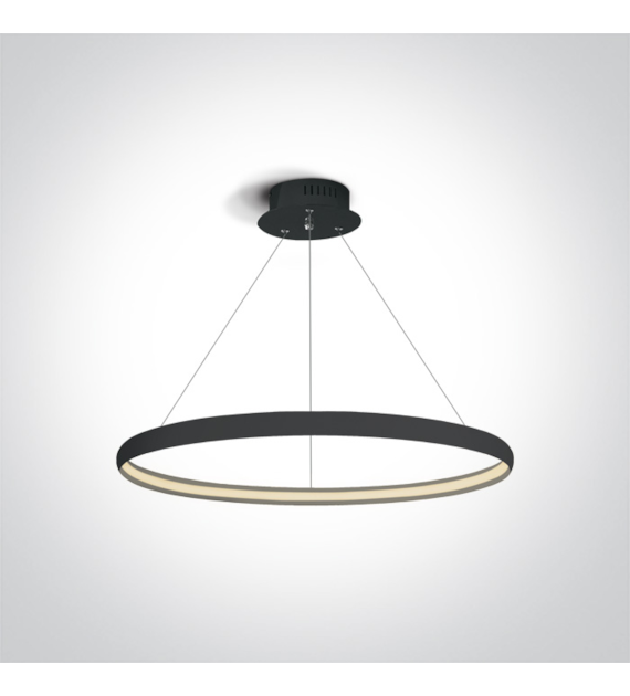 63048/B Czarny wiszący ring Dolcedo 19W 3000K 60cm