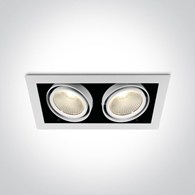51230/W/W biały regulowany downlight COB LED 2x30W