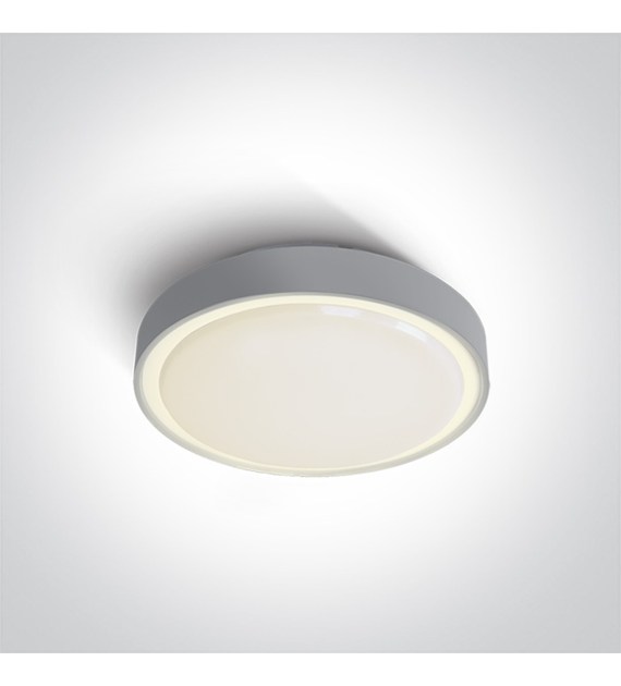 67280E/G szary plafon E27 IP65 korpus ABS i klosz